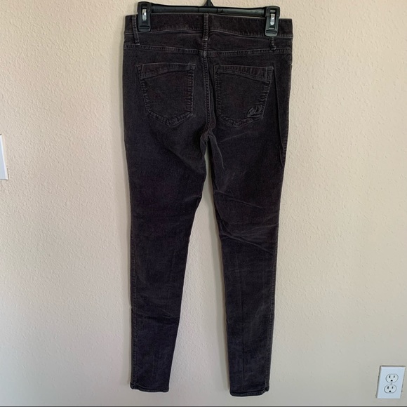 Express Mid Rise Gray Corduroy Leggings - Picture 11 of 12